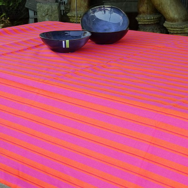 tablecloth fuchsia stripes ht84115